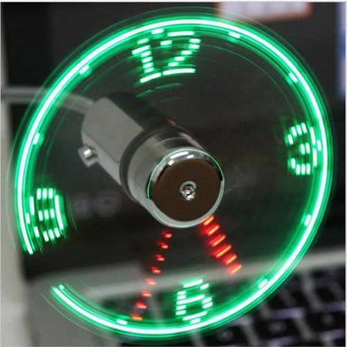 Mini USB Fan gadgets Flexible Gooseneck LED Clock