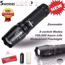 New!!! Bright!!5 Modes!!! T6 LED Flashlight Zoomable